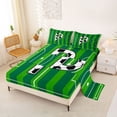 thumbnail image 2 of Erosebridal Modern Soccer Court Pattern Kids Queen Sheet Sets,Letter P Monogrammed Bed Set For Boys Teens 4-Piece, 2 of 6