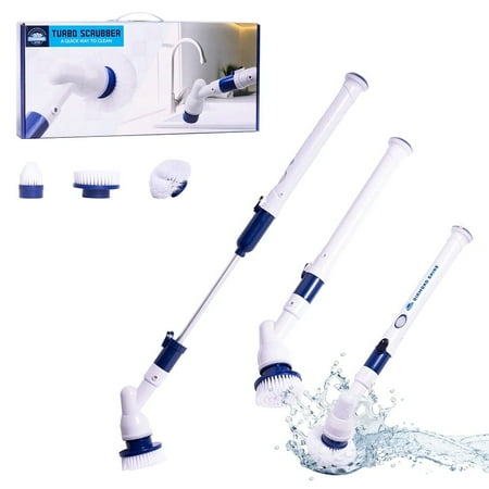 Diamond Shine Turbo Scrubber - Electric Power Scrub Bathrooms  Bathtubs  Tile  Floors - 3 Replaceable Brush Heads