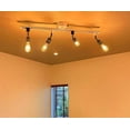 thumbnail image 6 of FSLiving 1-Pack Retro Vintage Style Adjustable Titl Angle H-Type Track Head Lighting Brass E26 Base Track Light Fixture for Gallery Loft Aisle Living Room Kitchen Bulb and Track Not Included, 6 of 8