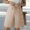 Khaki, variant on Women's Bermuda Long Shorts with Pockets High Waisted Stretch Knee Length Shorts Casual Beach Shorts with Pockets Side Button Walking Pants Vacation Wear