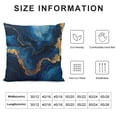 thumbnail image 5 of Acheng Short Plush Pillowcase 1 Piece Gold and Blue Abstract Art White, 5 of 5