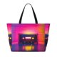 thumbnail image 2 of Fotbe Neon Cassette Tape Bolsa de Viaje para Playa - Resistente al Agua, Bolsa Tote de Gran Capacidad y Ligera con 7 Bolsillos para Mujeres y Hombres, 2 of 7