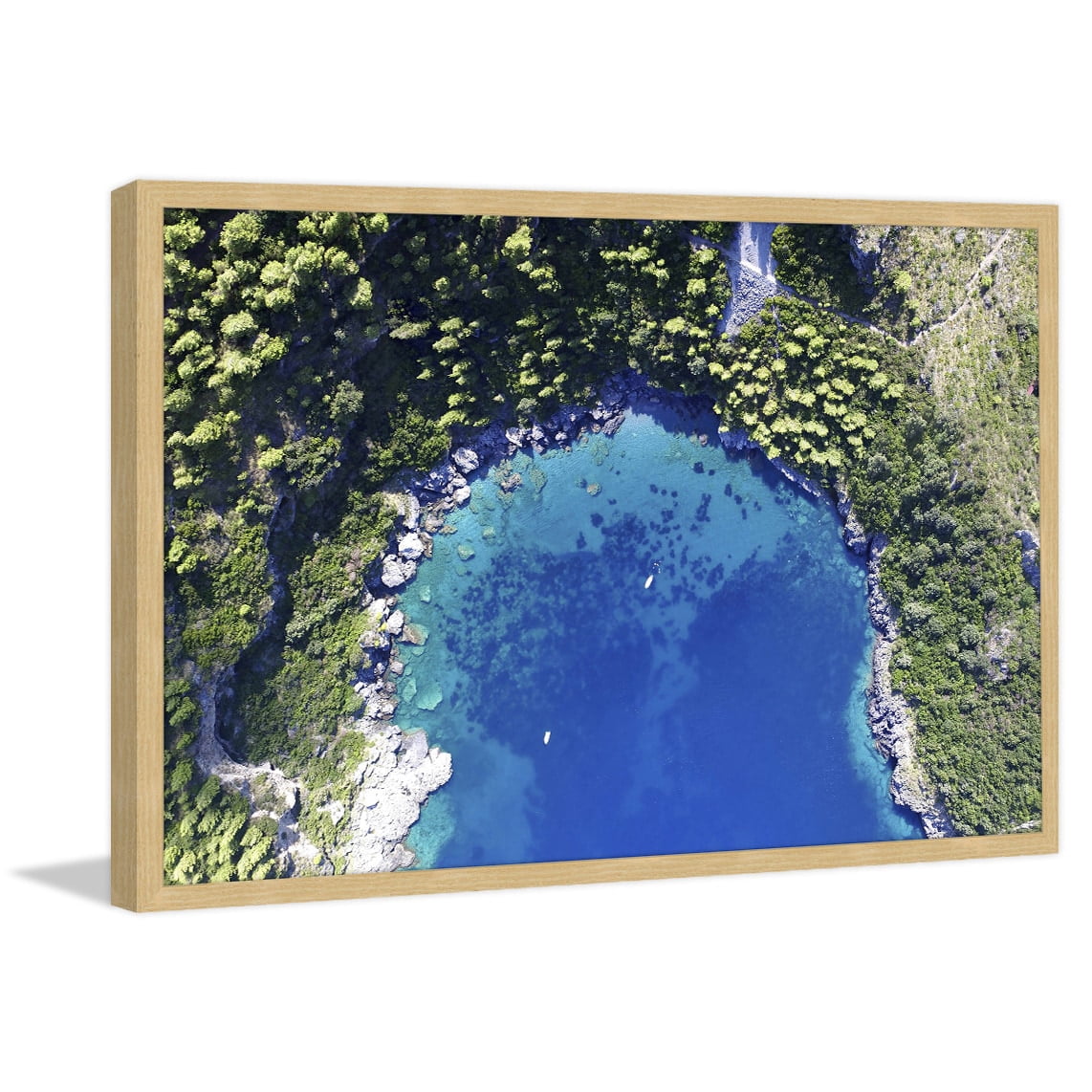 "Deep Blue Lagoon" Framed Painting Print