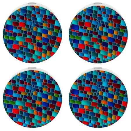 

Plug in Led Night Light with Auto Dusk to Dawn Sensor White Nightlights for Hallway Bedroom Kids Room Kitchen Stairway 4 Pack Colored Leopard Pattern Fashion