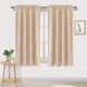 thumbnail image 1 of Cortinas opacas para dormitorio - Aislamiento térmico con bolsillo para barra, para sala de estar (1 panel, 42 x 54 pulgadas, beige), 1 of 6