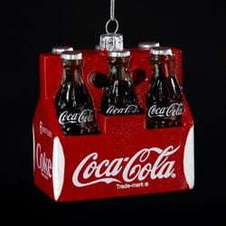Coca Cola 6 Pack Glass Ornament CC4101 New