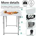 thumbnail image 3 of FDW FHalf Portable Foldable Picnic Table for Office Home Camping Party, White, 3 of 7