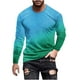 thumbnail image 2 of Blusas y camisas de manga larga con cuello redondo para hombre, blusa informal de manga larga con cuello redondo y estampado, blusa de poliéster para hombre, 2 of 4