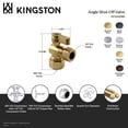 thumbnail image 4 of Kingston Brass KF5440ORB 5/8-Inch O.D. Comp x 1/2-Inch O.D. Comp Quarter-Turn Angle Shut-Off Valve in Oil Rubbed Bronze, 4 of 5