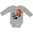 thumbnail image 3 of Inktastic Little Brother and Biggest Fan Basketball Player Boys Long Sleeve Baby Bodysuit, 3 of 5