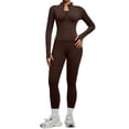 thumbnail image 2 of Pyhlmscde Womens 2 Piece Leggings Sets Seamless Yoga Workout Jacket High Waist Butt Lifting Gym Outfit, 2 of 6