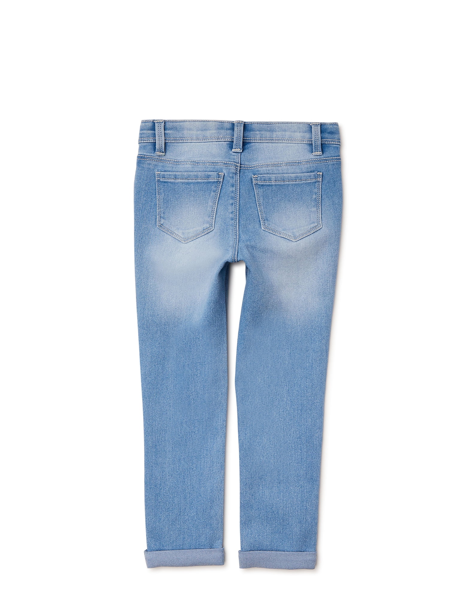 Squeeze Girls’ Roll Cuff Jeans with Keychain, Sizes 4-12