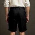 thumbnail image 4 of AHMOMEI Mens Shorts Linen Elastic Waist Drawstring Beach Shorts Men Wide Leg Casual Men's Shorts with Pockets Black S, 4 of 4