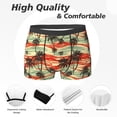 thumbnail image 2 of Men's Boxer Briefs, River Coconut Tree Soft Comfy Mens Underwear Boxer Briefs Breathable With Widen Waist, 2 of 7