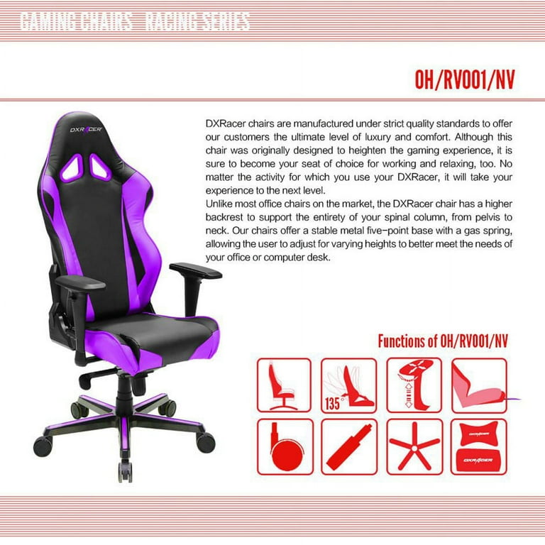 DX Racer DXRacer Racing Series OH/RV001/N Executive High Back