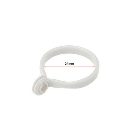 Curtain Rings Plastic Drapery Ring With Snap Closure For Curtain