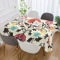 thumbnail image 2 of Yayeee Tablecloths for Rectangular Tables 54 x 54 inch Party Table Cover, Beige Red Floral, 2 of 6