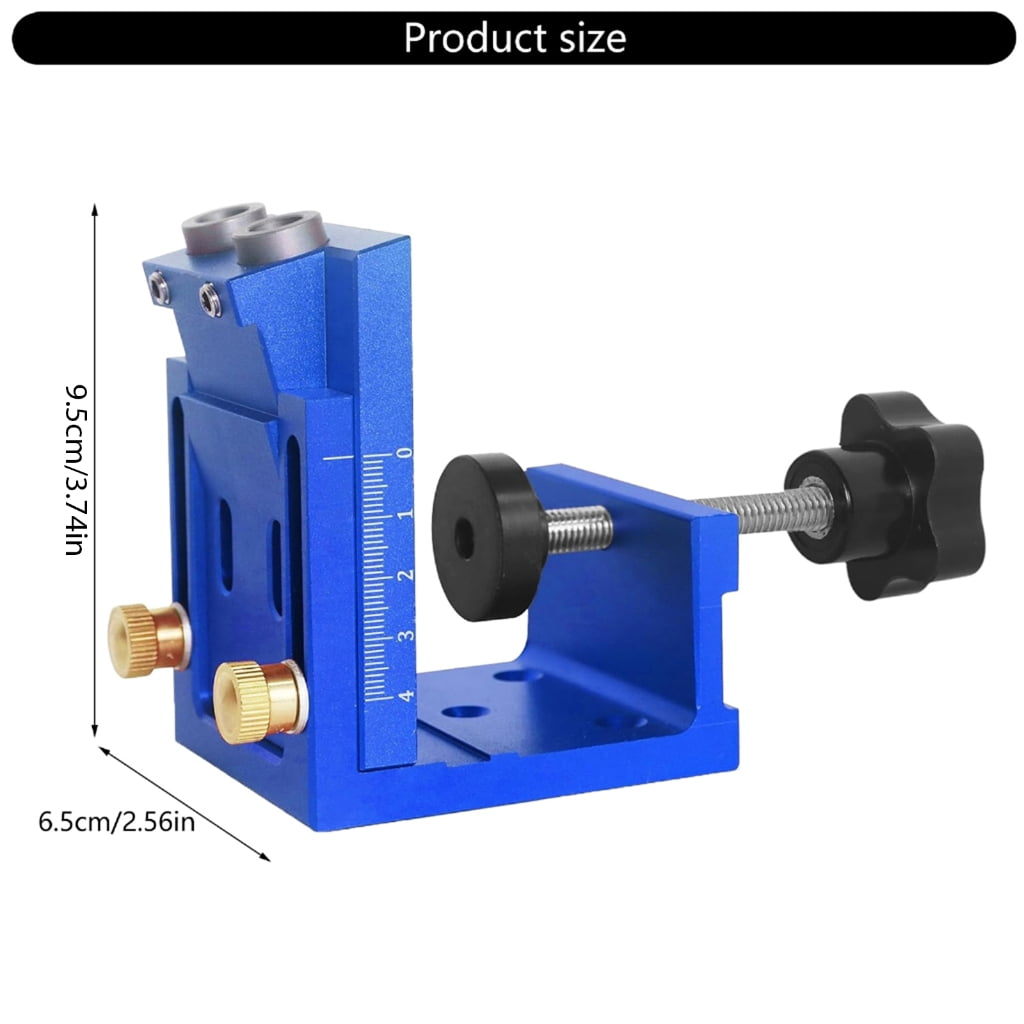 MOMOJIA Doweling Jig Set Pocket Hole Drilling Locator Jig Detachable Drill Guide Puncher