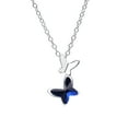 thumbnail image 2 of Sterling Silver and Swarovski Crystal Butterfly Pendant Necklace, 2 of 5