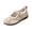 Beige, variant on CHICVOMEY Women's Polka Dot Mary Jane Shoes Breathable Mesh Casual Flats with Adjustable Hook and Loop Strap Comfortable Soft Sole Slip On Shoes for Work Walking Daily Wear