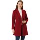 thumbnail image 1 of Abrigos de invierno raglán cruzados Allegra K con solapa con muesca para mujer Rojo oscuro XS, 1 of 6