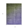 thumbnail image 3 of HomeRoots 563726 10 x 14 ft. Olive Green & Purple Ombre Washable Non Skid Indoor Outdoor Rectangle Machine Woven Area Rug, 3 of 3