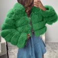 thumbnail image 1 of ICHUANYI Clearance Women's 2023 Winter Fleece Cropped Jacket Faux Long Sleeve Warm Outerwear Fall Clothes(Green, XXL) ICHUANYI WER2023081510987, 1 of 5