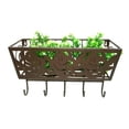 thumbnail image 1 of Metal With Floral Design And Hooks Wall Planter, 1 of 1
