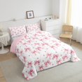 thumbnail image 4 of Erosebridal Princess Bowknot Bedding Sets Queen with Comforter, Pink Ribbon Duvet Insert, Cartoon Theme Decor, Reversible 3pcs, 4 of 8