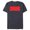 Navy Heather, variant on Logo Red and White Negative Space - Short Sleeve Blended T-Shirt for Adults - Customized-Black