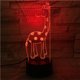 thumbnail image 5 of Lámpara LED 3D acrílica con diseño de jirafa pequeña, luz nocturna con interruptor táctil, lámpara de ambiente con 7 colores cambiantes, gif sentado, 5 of 5