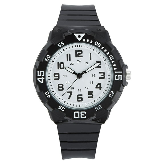 George Men's Black Strap Watch