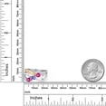 thumbnail image 6 of Gem Stone King 925 Silver and 10K Yellow Gold Pink Created Sapphire and Blue Tanzanite and Lab Grown Diamond Engagement Ring for Women | 1.32 Cttw | Heart Shape Gemstone September Birthstone | Size 6, 6 of 6