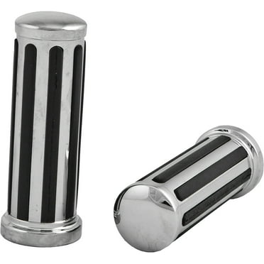 HardDrive Rail Smooth Chrome Custom Handlebar Grips (17-0513)