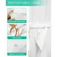 thumbnail image 3 of No Hook Shower Curtain with Snap in Liner, Animal Birds Branch Silhouette Brown Impressionism Illustration Shower Curtains for Bathroom, Washable Inner Liner with Mesh Top Window, 48"x72", 3 of 6
