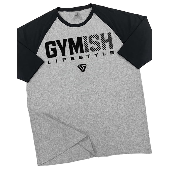 GYMISH RAGLAN Gymish Lifestyle V2 Workout Gym T-Shirt – Funny Gym Shirt for Men, Men's Fitness Tee, Weightlifting & Bodybuilding Apparel