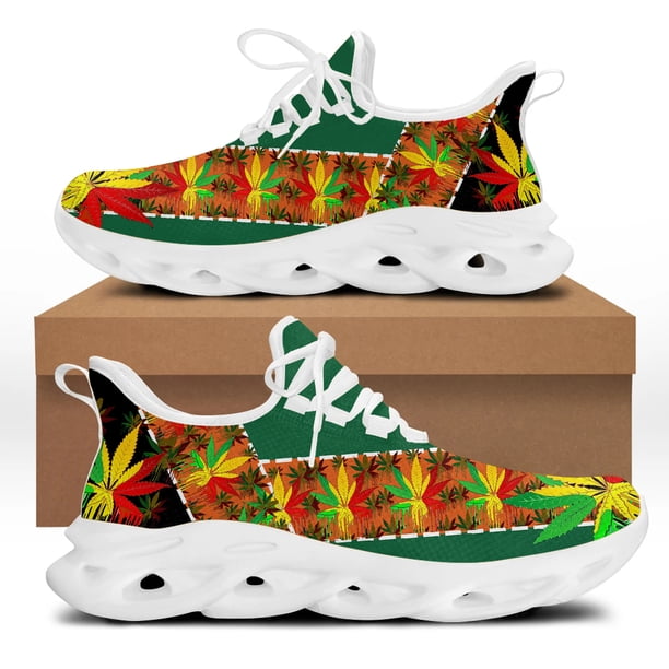 Zapatillas de deporte informales con cordones y estampado de bandera de Jamaica para mujer, antideslizantes, para actividades al aire libre