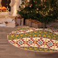 thumbnail image 5 of Balery Aztec Printed Christmas Tree Skirt , Merry Christmas Party Christmas Tree Decoration,Adjustable Tree Skirt-30", 5 of 6