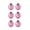 Pink, variant on Serene Spaces Living Decorative Antique Platinum Mercury Glass Ball Ornament for Holiday Décor, Set of 6