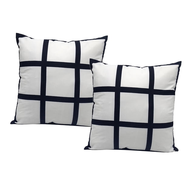 2 Uds Sublimación Espacios En Blanco Panel De Poliéster Fundas De Almohada Funda De Cojín 40x40cm