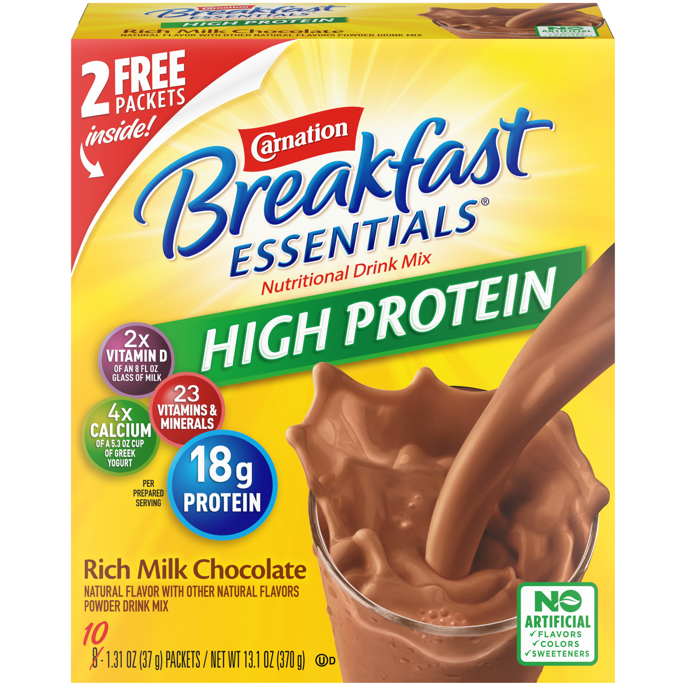 CARNATION BREAKFAST ESSENTIALS HIGH PROTEIN Rich Milk Chocolate 101.31