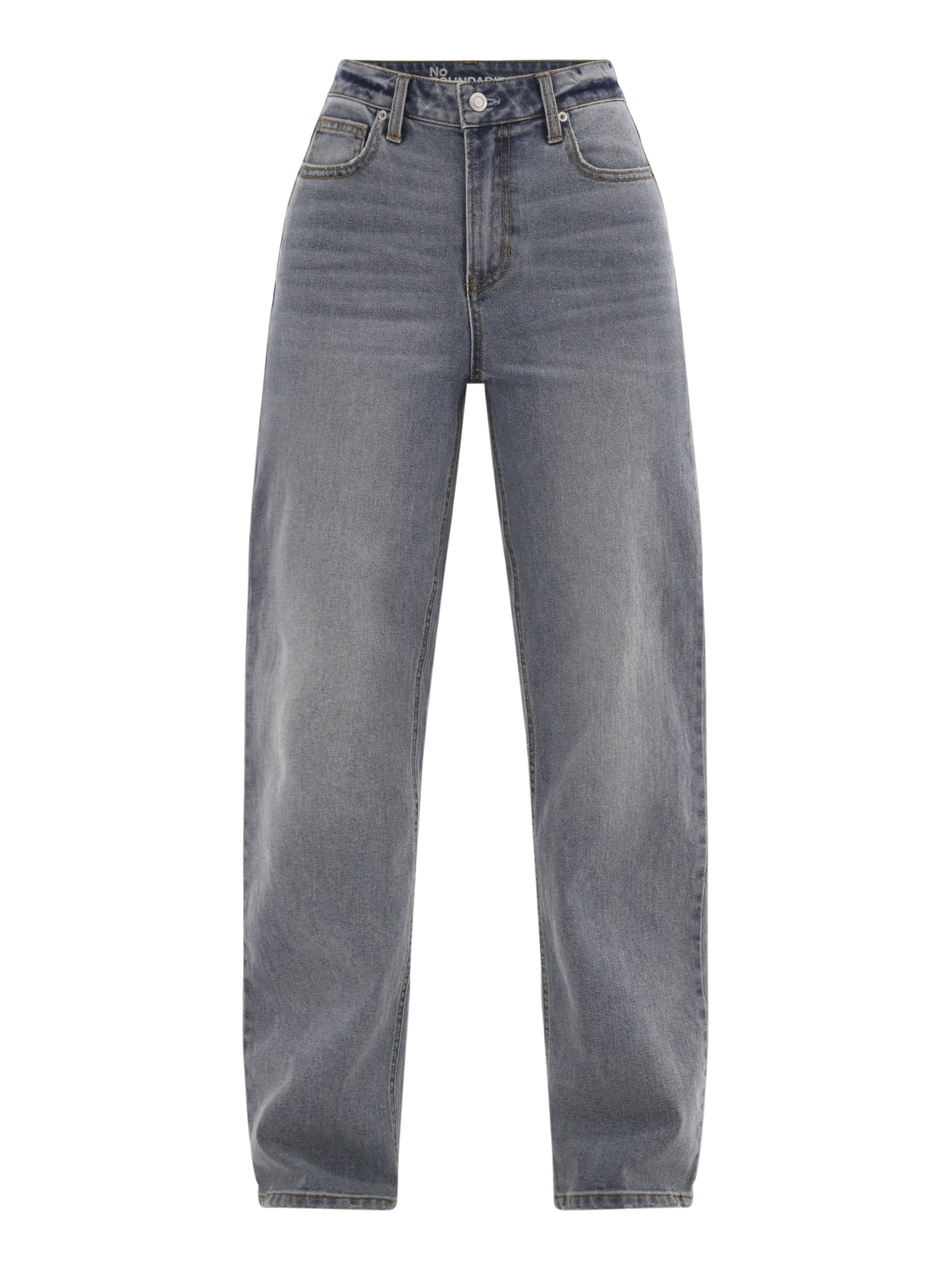 No Boundaries Women's Plus High-Rise Straight Leg Jeans, 30” and 32" Inseam, Sizes 00-24W