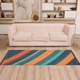 thumbnail image 2 of Yayeee Runner Rug for Bedroom 2'x6' Machine Washable Hallway Non Slip Mat, Retro Stripes, 2 of 8