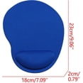 thumbnail image 5 of HUGFEGWE Mouse Pad with Wrist Rest, Smooth Memory Foam Ergonomic Mouse Pad Wrist Rest Support, Mousepad with Nonslip Base for Laptop, Computer, Gaming & Office (Blue) CJB91-43361, 5 of 5