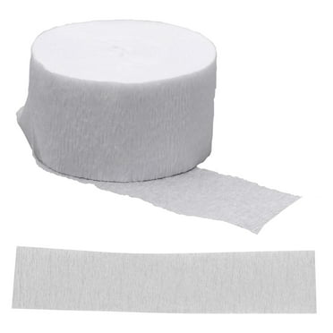 Crepe Paper - Streamers Party Decorations - 70 ft. Rolls - White - 4 Pack
