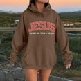 thumbnail image 2 of XINXIAOO Hoodies Sweatshirt for Women Jesus Loves You Hoodie Letter Print Christian Sweatshirt Oversized Women Hoodies Pullover Fall Outfits for Women 2025 Trendy Trending Clothes, 2 of 6