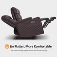 thumbnail image 6 of MCombo 77.6" 3 Seats Power Reclining Sofa, Home Theater Seating with LED Light & Armrest Storage, Faux Leather, Dark Brown, 6 of 9