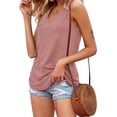 thumbnail image 3 of Summer Women's V Neck Sleeveless Tank Tops Workout Yoga Loose Lightweight Flowy Tee Shirts with Pocket, 3 of 5