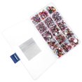 thumbnail image 3 of John Bead 1000pcs Red AB Round Oval Acrylic Plastic Flat Back Rhinestones Assorted Box, 3 of 8
