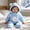 Blue, variant on Gamivast Newborn Baby Fleece Romper Fluffy Cute 3D Animal Ears Hooded Snowsuit with Bear Graphic Patch Footed Winter Warm Jumpsuit Outerwear for Infant Boys Girls 12 Months